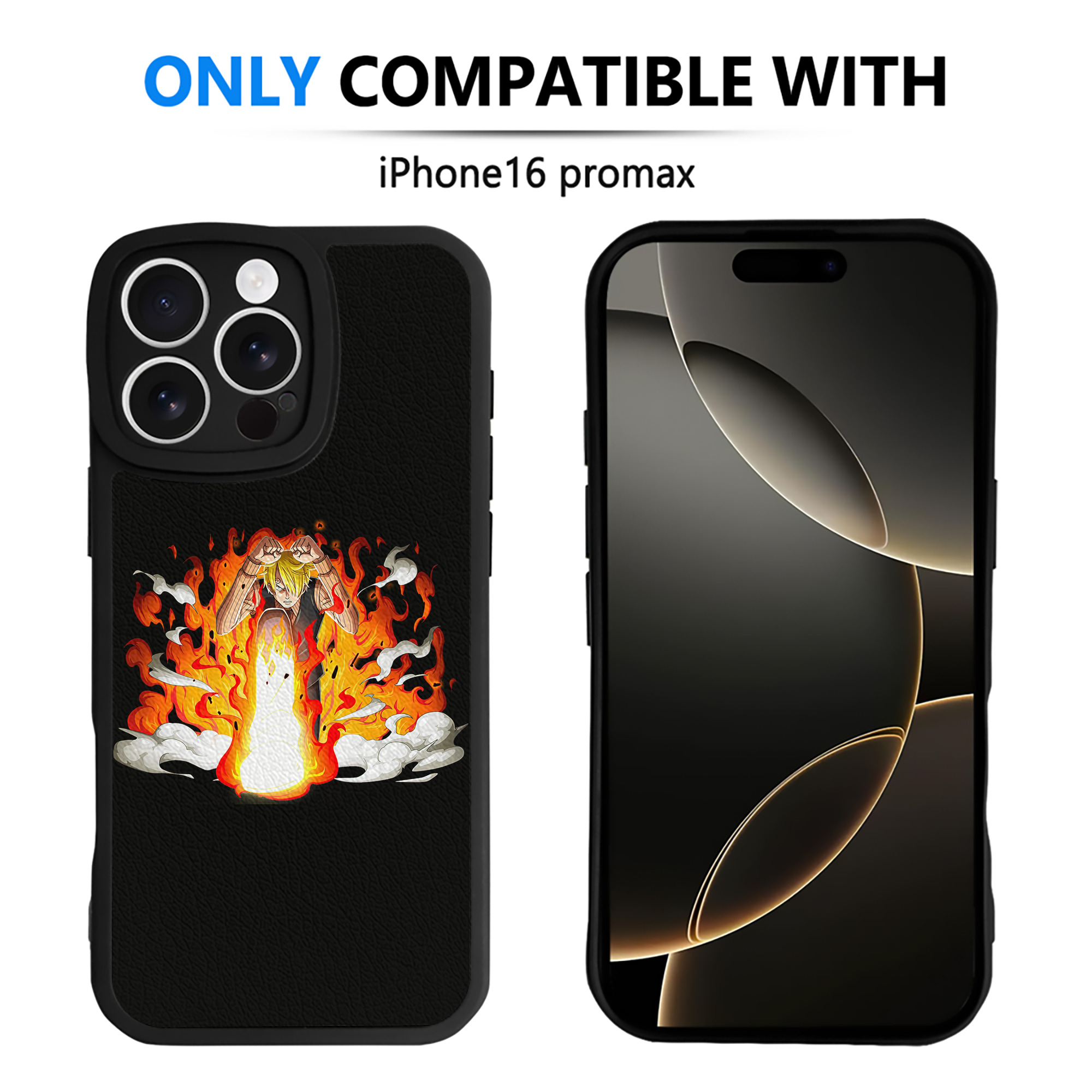 （画像用） ワンピース サンジ ONE PIECE Sanji 【iPhone 16シリーズ対応】シリコンスマホケース（レザー調） 材質：シリコン